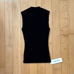Theory Black Sleeveless Knit Top